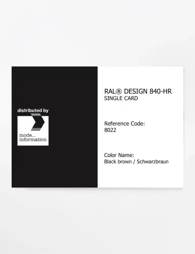 Artikelbild des Artikels “RAL® CLASSIC 840-HR SINGLE CARD 8022 Black brown / Schwarzbraun “