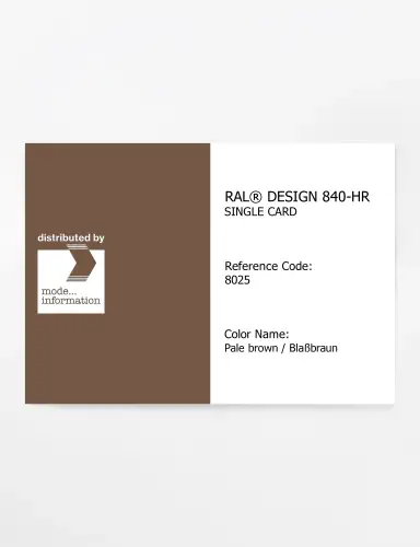 Artikelbild des Artikels “RAL® CLASSIC 840-HR SINGLE CARD 8025 Pale brown / Blaßbraun “
