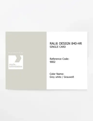Artikelbild des Artikels “RAL® CLASSIC 840-HR SINGLE CARD 9002 Grey white / Grauweiß “