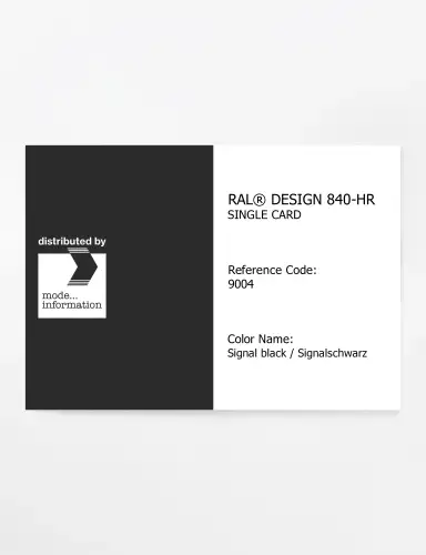 Artikelbild des Artikels “RAL® CLASSIC 840-HR SINGLE CARD 9004 Signal black / Signalschwarz “