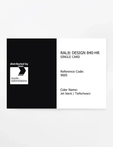 Artikelbild des Artikels “RAL® CLASSIC 840-HR SINGLE CARD 9005 Jet black / Tiefschwarz “