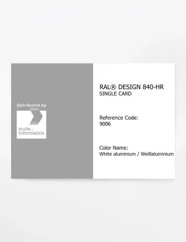 Artikelbild des Artikels “RAL® CLASSIC 840-HR SINGLE CARD 9006 White aluminium / Weißaluminium “