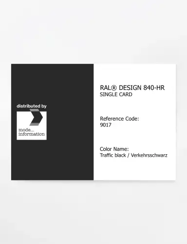 Artikelbild des Artikels “RAL® CLASSIC 840-HR SINGLE CARD 9017 Traffic black / Verkehrsschwarz “