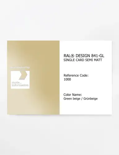 Artikelbild des Artikels “RAL® CLASSIC 841-GL SINGLE CARD 1000 Green beige / Grünbeige “