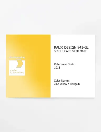 Artikelbild des Artikels “RAL® CLASSIC 841-GL SINGLE CARD 1018 Zinc yellow / Zinkgelb “
