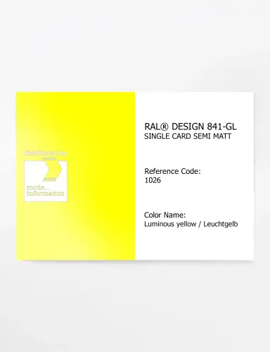 Artikelbild des Artikels “RAL® CLASSIC 841-GL SINGLE CARD 1026 Luminous yellow / Leuchtgelb “
