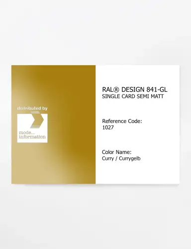 Artikelbild des Artikels “RAL® CLASSIC 841-GL SINGLE CARD 1027 Curry / Currygelb “