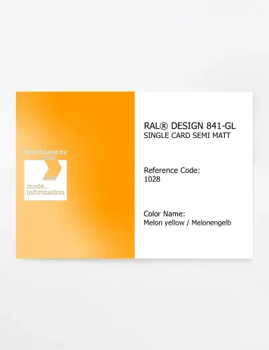 Artikelbild des Artikels “RAL® CLASSIC 841-GL SINGLE CARD 1028 Melon yellow / Melonengelb “