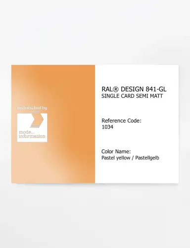 Artikelbild des Artikels “RAL® CLASSIC 841-GL SINGLE CARD 1034 Pastel yellow / Pastellgelb “