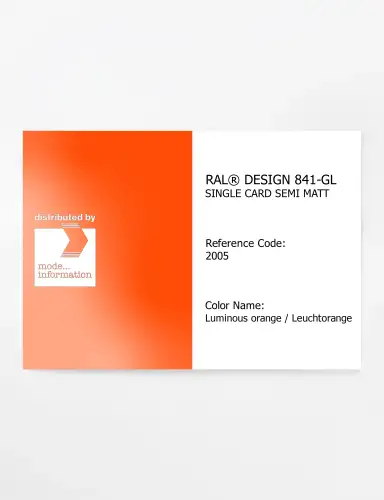 Artikelbild des Artikels “RAL® CLASSIC 841-GL SINGLE CARD 2005 Luminous orange / Leuchtorange “