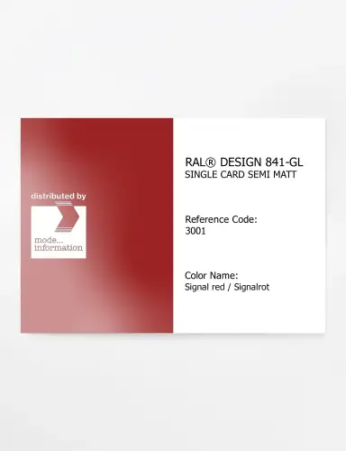Artikelbild des Artikels “RAL® CLASSIC 841-GL SINGLE CARD 3001 Signal red / Signalrot “