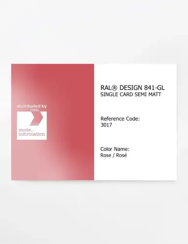 Artikelbild des Artikels “RAL® CLASSIC 841-GL SINGLE CARD 3017 Rose / Rosé “