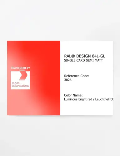 Artikelbild des Artikels “RAL® CLASSIC 841-GL SINGLE CARD 3026 Luminous bright red / Leuchthellrot “
