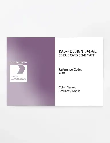 Artikelbild des Artikels “RAL® CLASSIC 841-GL SINGLE CARD 4001 Red lilac / Rotlila “