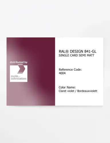 Artikelbild des Artikels “RAL® CLASSIC 841-GL SINGLE CARD 4004 Claret violet / Bordeauxviolett “