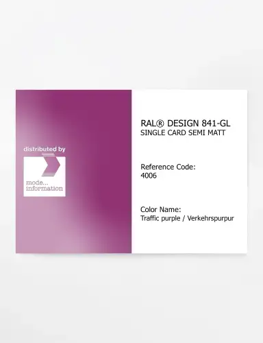Artikelbild des Artikels “RAL® CLASSIC 841-GL SINGLE CARD 4006 Traffic purple / Verkehrspurpur “