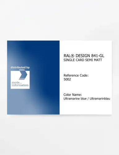 Artikelbild des Artikels “RAL® CLASSIC 841-GL SINGLE CARD 5002 Ultramarine blue / Ultramarinblau “