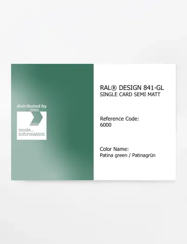 Artikelbild des Artikels “RAL® CLASSIC 841-GL SINGLE CARD 6000 Patina green / Patinagrün “