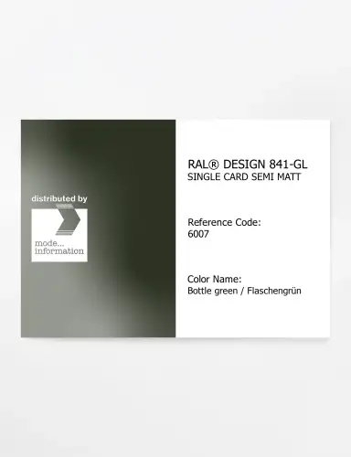 Artikelbild des Artikels “RAL® CLASSIC 841-GL SINGLE CARD 6007 Bottle green / Flaschengrün “