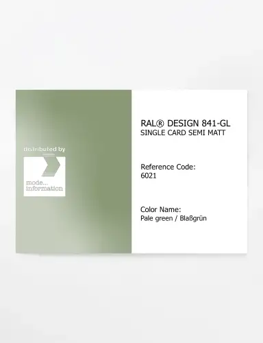 Artikelbild des Artikels “RAL® CLASSIC 841-GL SINGLE CARD 6021 Pale green / Blaßgrün “
