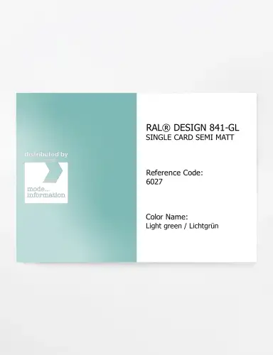 Artikelbild des Artikels “RAL® CLASSIC 841-GL SINGLE CARD 6027 Light green / Lichtgrün “