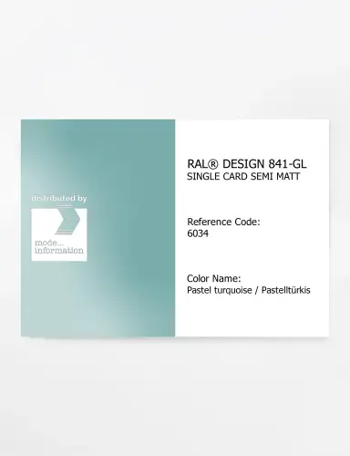 Artikelbild des Artikels “RAL® CLASSIC 841-GL SINGLE CARD 6034 Pastel turquoise / Pastelltürkis “
