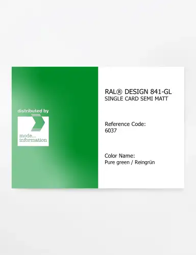 Artikelbild des Artikels “RAL® CLASSIC 841-GL SINGLE CARD 6037 Pure green / Reingrün “