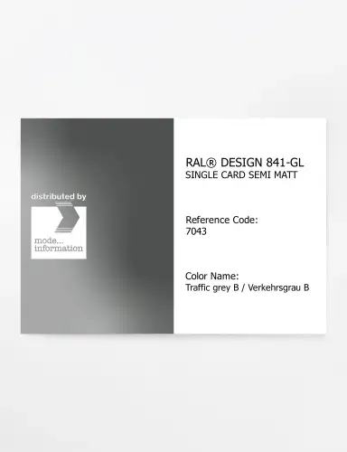 Artikelbild des Artikels “RAL® CLASSIC 841-GL SINGLE CARD 7043 Traffic grey B / Verkehrsgrau B “