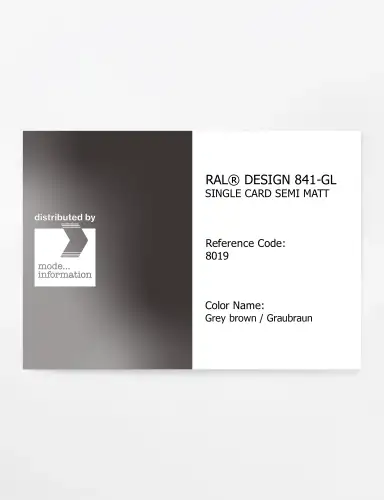Artikelbild des Artikels “RAL® CLASSIC 841-GL SINGLE CARD 8019 Grey brown / Graubraun “