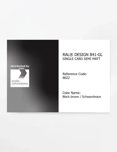 Artikelbild des Artikels “RAL® CLASSIC 841-GL SINGLE CARD 8022 Black brown / Schwarzbraun “
