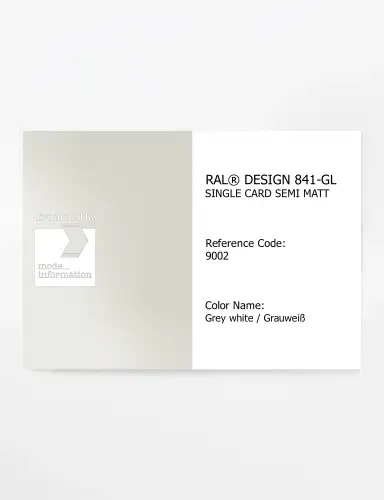 Artikelbild des Artikels “RAL® CLASSIC 841-GL SINGLE CARD 9002 Grey white / Grauweiß “