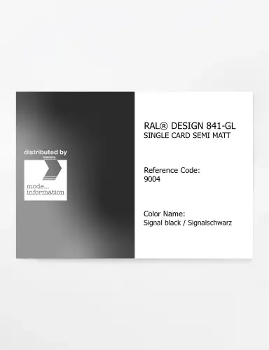 Artikelbild des Artikels “RAL® CLASSIC 841-GL SINGLE CARD 9004 Signal black / Signalschwarz “
