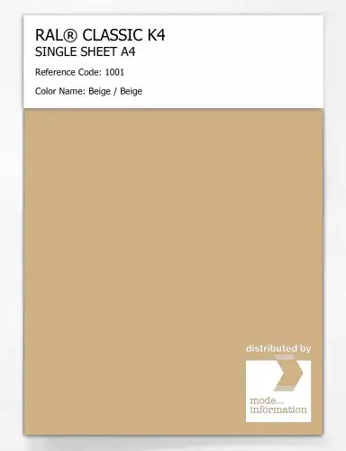 Artikelbild des Artikels “RAL® CLASSIC K4 SHEET SEMI MATT A4 1001 Beige / Beige “