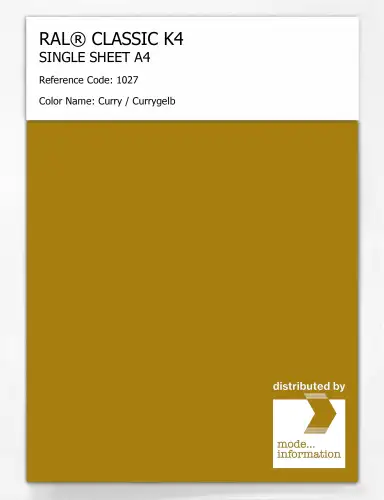 Artikelbild des Artikels “RAL® CLASSIC K4 SHEET SEMI MATT A4 1027 Curry / Currygelb “