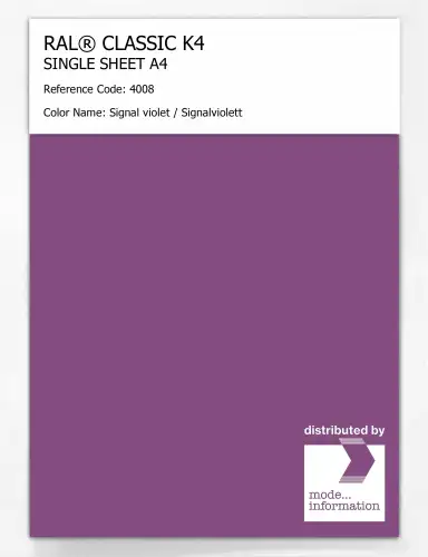 Artikelbild des Artikels “RAL® CLASSIC K4 SHEET SEMI MATT A4 4008 Signal violet / Signalviolett “