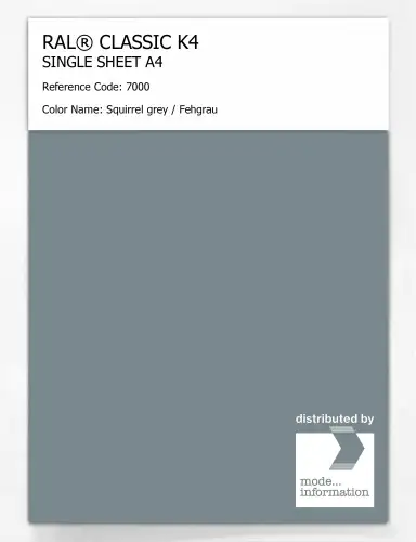 Artikelbild des Artikels “RAL® CLASSIC K4 SHEET SEMI MATT A4 7000 Squirrel grey / Fehgrau “