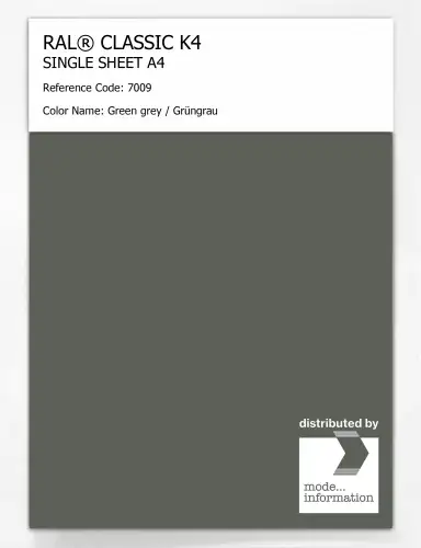 Artikelbild des Artikels “RAL® CLASSIC K4 SHEET SEMI MATT A4 7009 Green grey / Grüngrau “