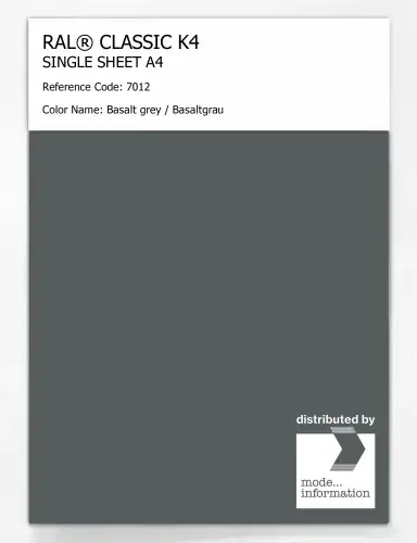 Artikelbild des Artikels “RAL® CLASSIC K4 SHEET SEMI MATT A4 7012 Basalt grey / Basaltgrau “