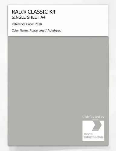 Artikelbild des Artikels “RAL® CLASSIC K4 SHEET SEMI MATT A4 7038 Agate grey / Achatgrau “