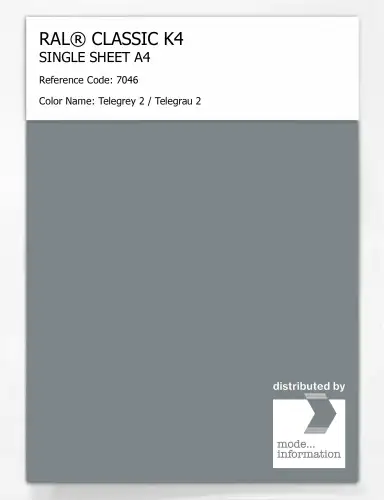Artikelbild des Artikels “RAL® CLASSIC K4 SHEET SEMI MATT A4 7046 Telegrey 2 / Telegrau 2 “