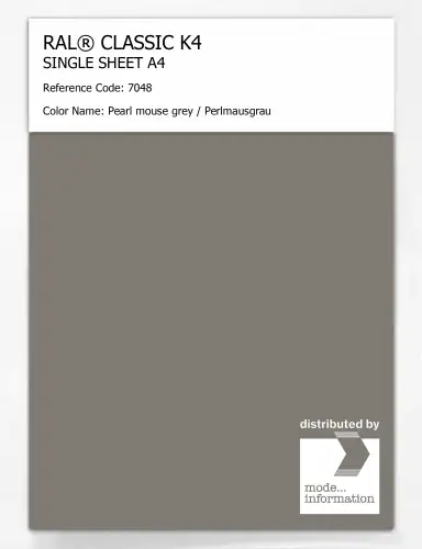 Artikelbild des Artikels “RAL® CLASSIC K4 SHEET SEMI MATT A4 7048 Pearl mouse grey / Perlmausgrau “