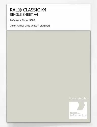 Artikelbild des Artikels “RAL® CLASSIC K4 SHEET SEMI MATT A4 9002 Grey white / Grauweiß “