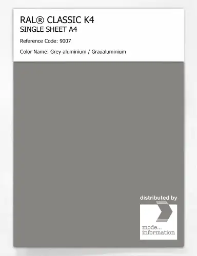 Artikelbild des Artikels “RAL® CLASSIC K4 SHEET SEMI MATT A4 9007 Grey aluminium / Graualuminium “