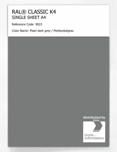 Artikelbild des Artikels “RAL® CLASSIC K4 SHEET SEMI MATT A4 9023 Pearl dark grey / Perldunkelgrau “