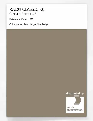 Artikelbild des Artikels “RAL® CLASSIC K6 SINGLE SHEET A6 1035 Pearl beige / Perlbeige “