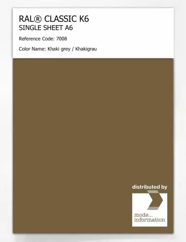 Artikelbild des Artikels “RAL® CLASSIC K6 SINGLE SHEET A6 7008 Khaki grey / Khakigrau “