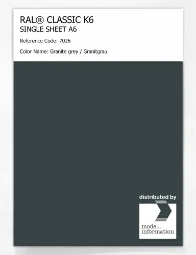 Artikelbild des Artikels “RAL® CLASSIC K6 SINGLE SHEET A6 7026 Granite grey / Granitgrau “