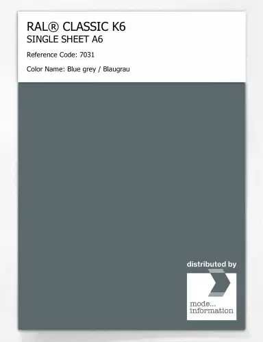 Artikelbild des Artikels “RAL® CLASSIC K6 SINGLE SHEET A6 7031 Blue grey / Blaugrau “