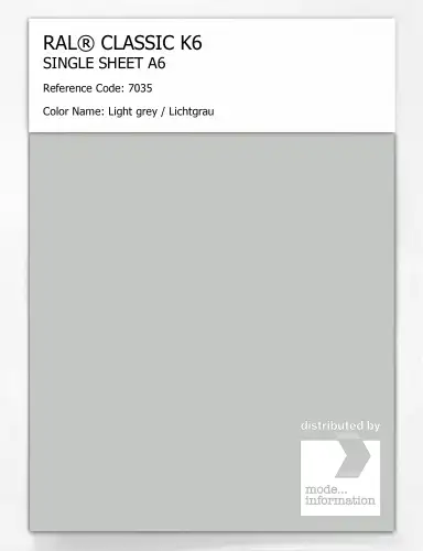 Artikelbild des Artikels “RAL® CLASSIC K6 SINGLE SHEET A6 7035 Light grey / Lichtgrau “