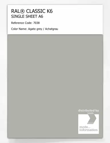 Artikelbild des Artikels “RAL® CLASSIC K6 SINGLE SHEET A6 7038 Agate grey / Achatgrau “